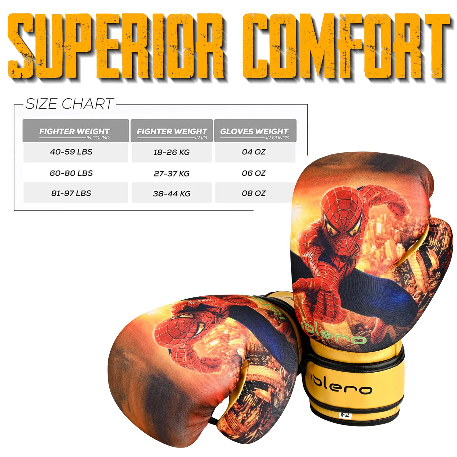 Islero, guanti da boxe per ragazzi in gel, per arti marziali, boxe thailandese, allenamento, 4 oz 6 oz 8 oz