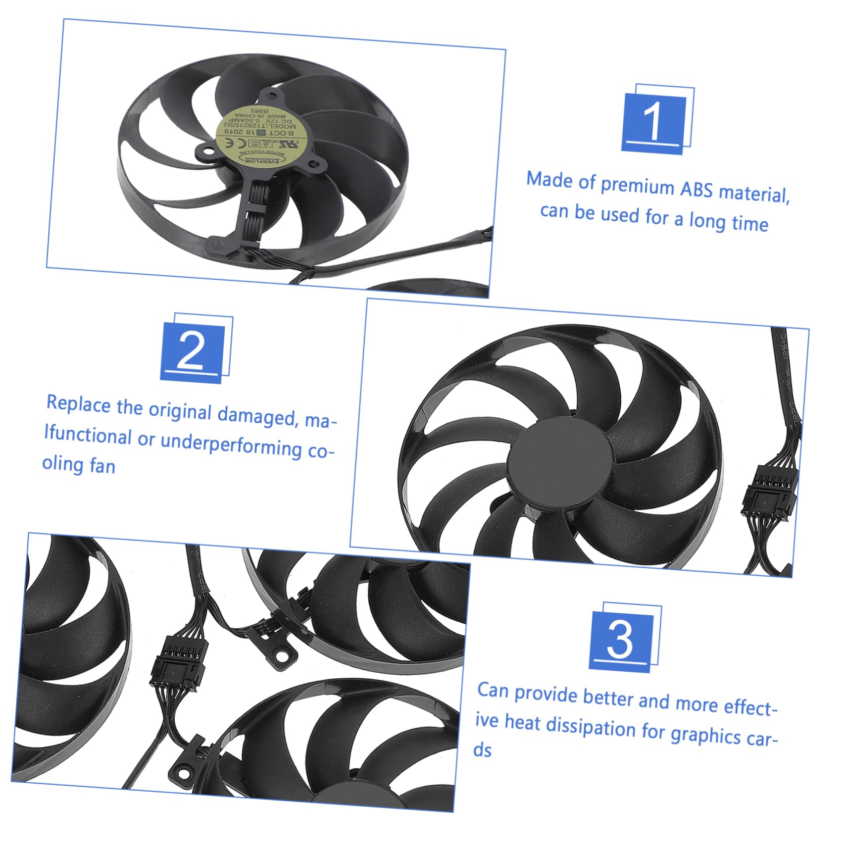 HOMSFOU Ventilador De Refrigeración De Tarjeta Gráfica De Cfud Enfriador De Gpu Para Tarjetas Gráficas Serie Ti Compatible Ventiladores Para Computadoras