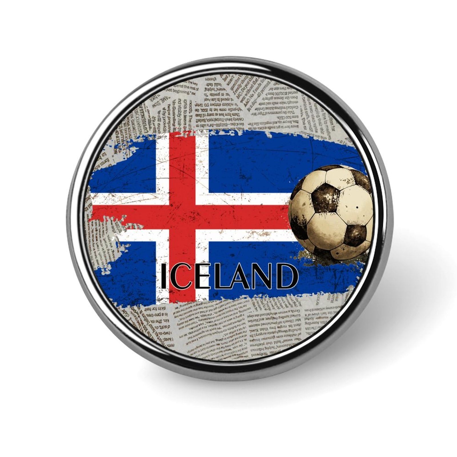 Emaille-Anstecknadeln, Motiv: Island-Flagge, Fußball-Anstecknadeln für Rucksäcke, Sport-Fans, Hutnadeln, Gedenk-Nationalflaggen, benutzerdefinierte Knöpfe, künstlerisches Mode-Accessoire