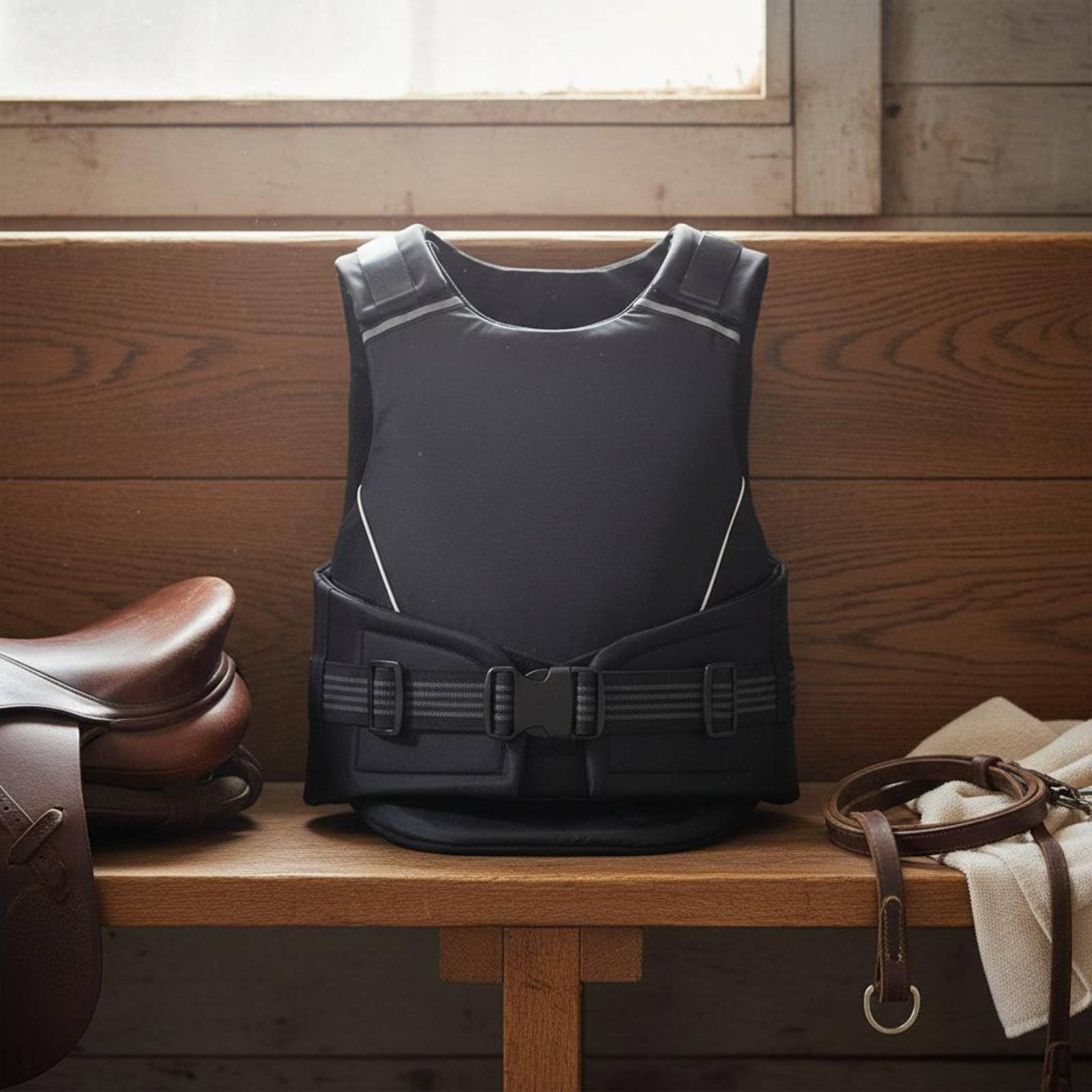Chaleco de para Equitación Diseño Ergonómico Chaleco Protector Ecuestre Cobertura Amplia Protector Corporal Ecuestre para Niños, Jinetes, L