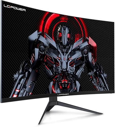 LC-POWER Curved Gaming 165Hz 1ms HDR — šoninis vaizdas