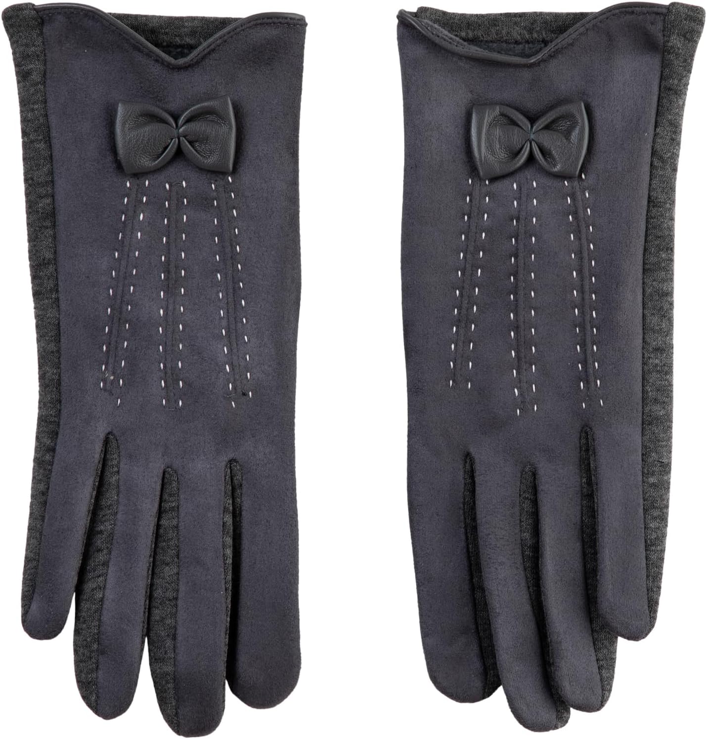 Jeanne Simmons Women's Faux Suede Point and Stitch Texting Gloves