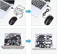 Vista 2 de WILLBOND 3/4 Inch x 90ft Fastening Tape Cable Ties Reusable Fastening Nylon Tape Double Side Hook Roll Hook and Loop Straps Wires Cords Management