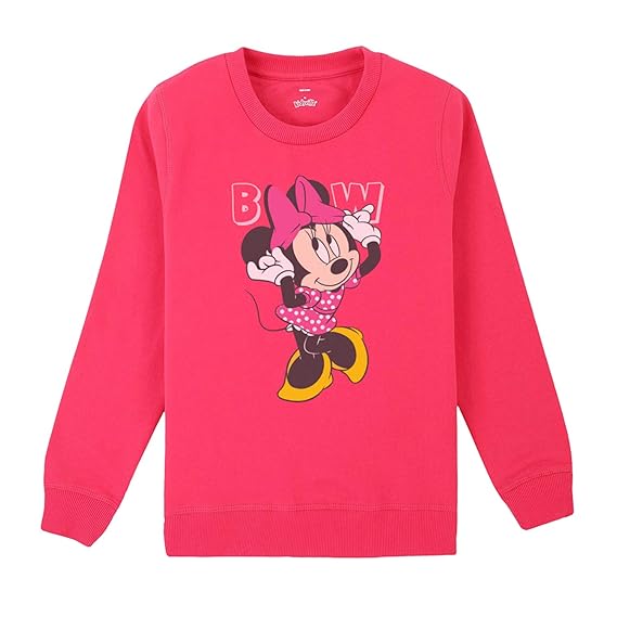 Kidsville Mickey & Friends Pink Color Girls Sweatshirt
