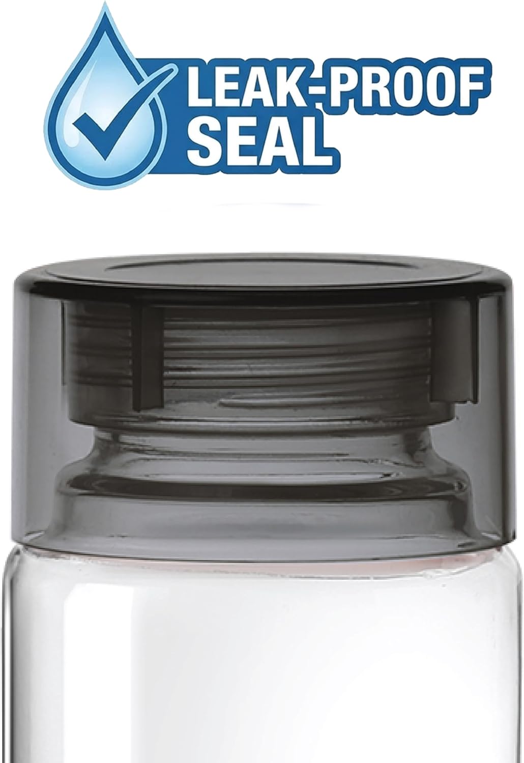 CELLO H2O Glass Fridge Water Bottle with Plastic Cap | Leak proof & break-proof | Wide mouth & Easy to Clean | Best Usage for Office/School/College | Set of 3, 920ml | Black