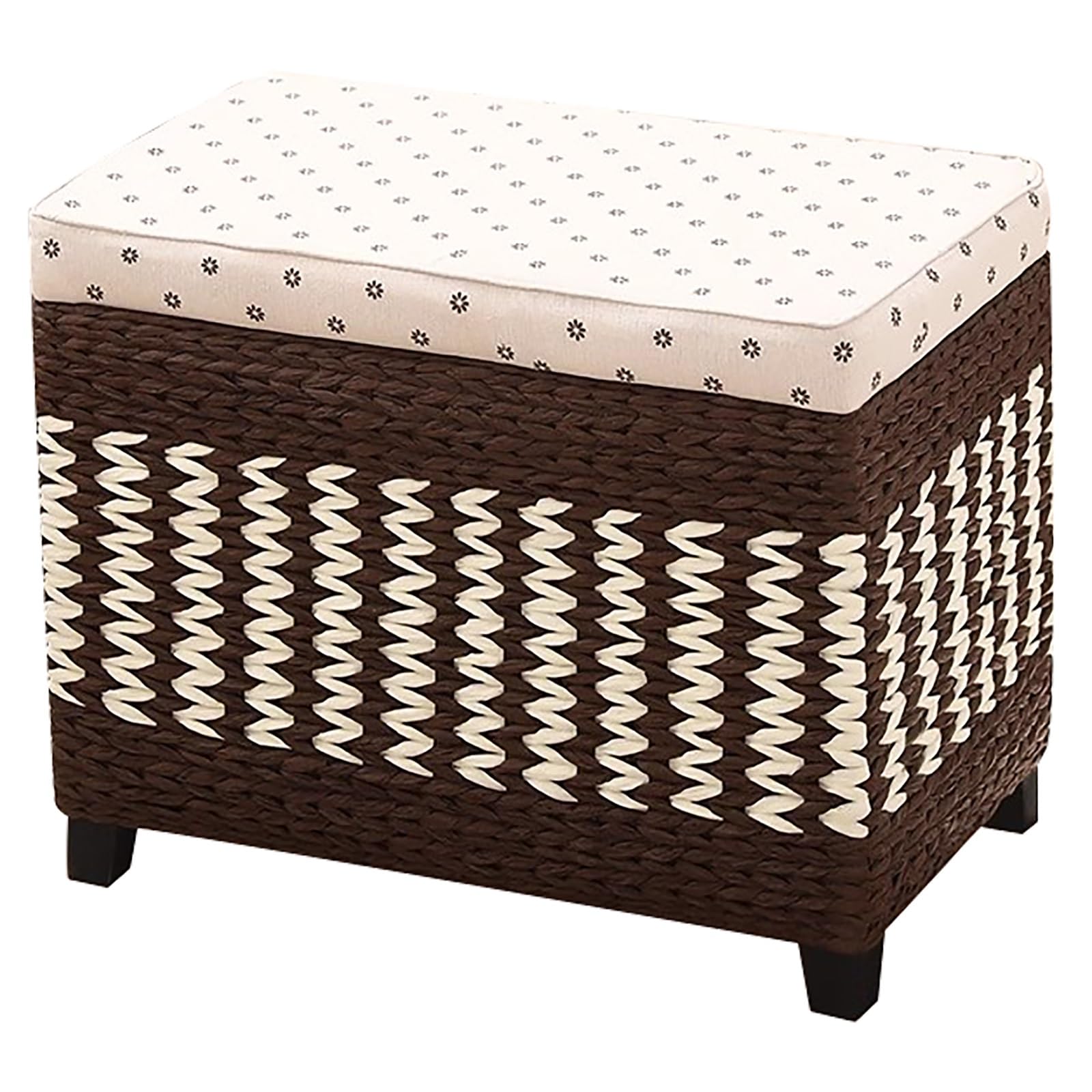 Banc avec coussin de confort et finitions tressées pour une décoration soignée