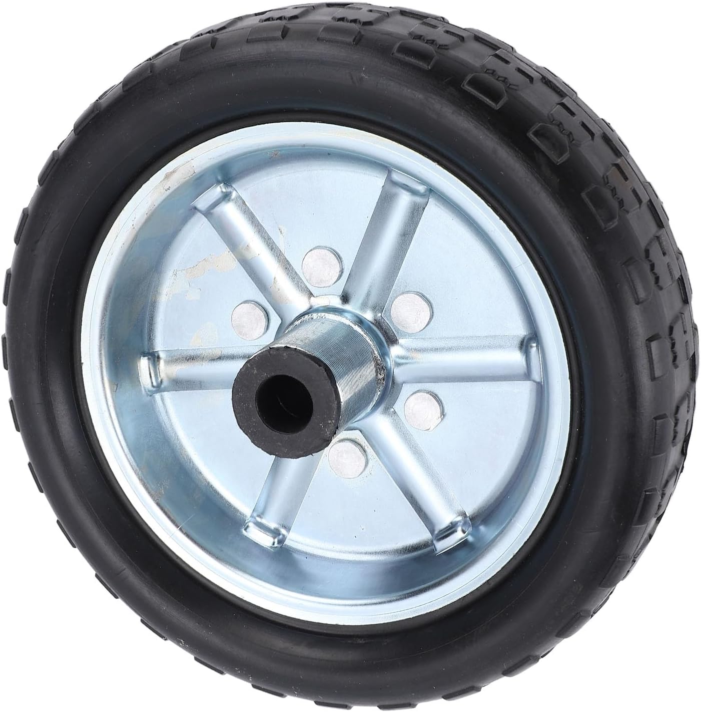 Trailer Jack Wheel Replacement, Heavy Duty Iron and Rubber, 10 Inch RV Jack Wheel for Easy Installation and 2000lbs Capacity