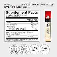 Vista 7 de JUNG KWAN JANG Everytime - Extracto de ginseng rojo coreano de 2,000 mg, suplementos líquidos en barra con propóleo y adaptógeno, refuerzo