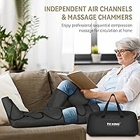 Vista 3 de FIT KING Foot and Leg Massager for Circulation and Relaxation with Hand-held Controller 3 Modes 3 Intensities Helpful for Vericose Veins, Cramps