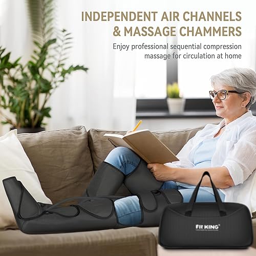 Miniatura 3 de FIT KING- Masajeador de pies y piernas para circulación y relajación con controlador manual. Tres modos, tres intensidades FT-012A