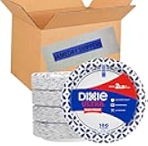 Dixie Ultra Paper Plates, 10 1/16 inch, Dinner Size Printed Disposable Plate, 186 Count (4 Packs of 46 Plates), Packaging and Design May Vary