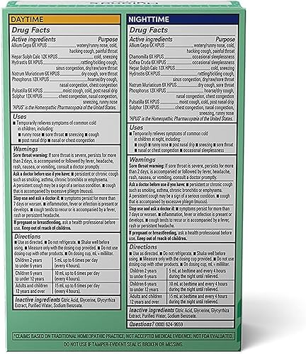 Miniatura 3 de Hyland's Paquete combinado de día y noche para niños, medicina para el resfriado para mayores de 2 años, jarabe para la tos + sueño orgánico, calma