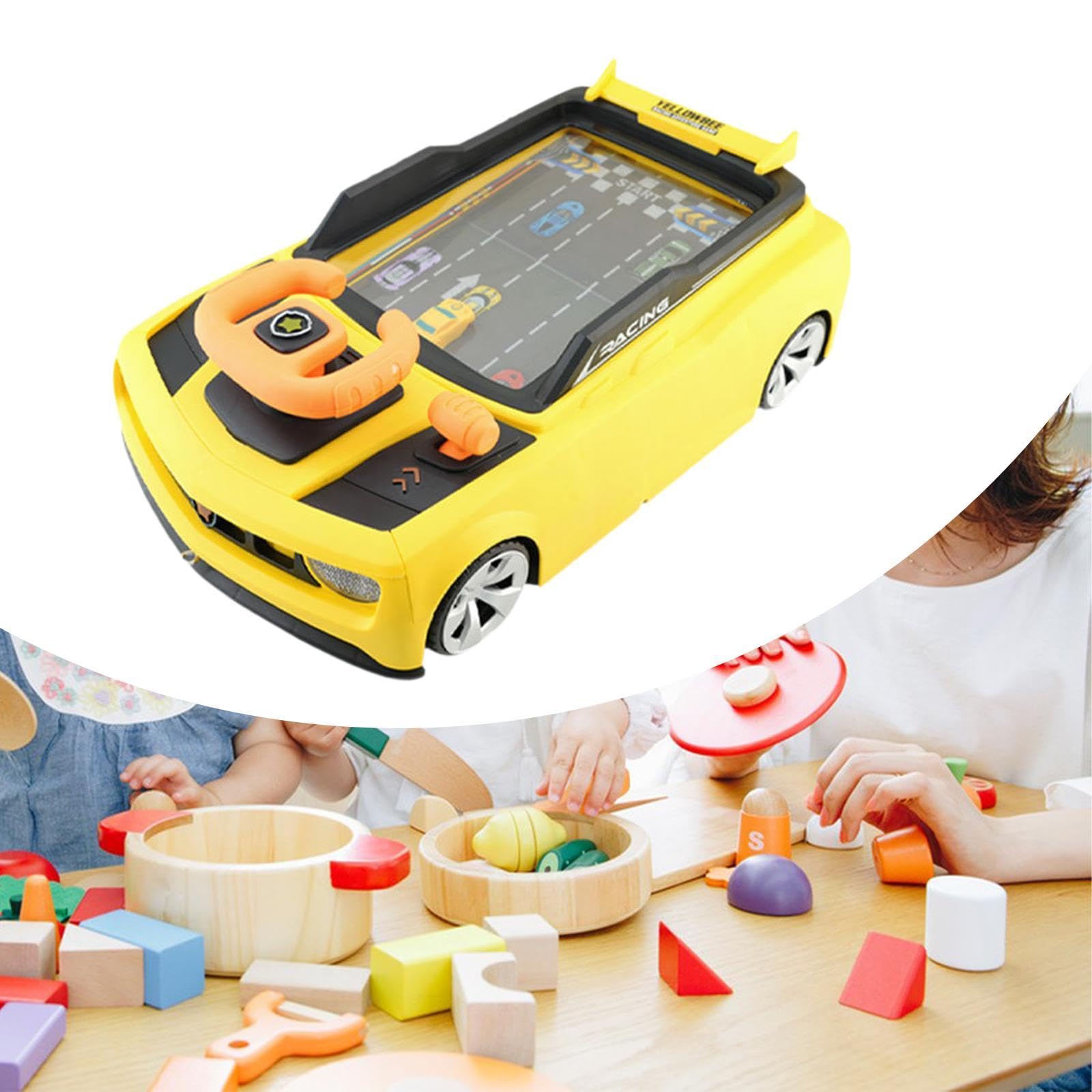 Volante Giocattolo, Volante Simulato, Giocattolo Educativo, Auto Musicale per Bambini di 3 Anni, Regalo di Compleanno, Giallo, Taglia unica