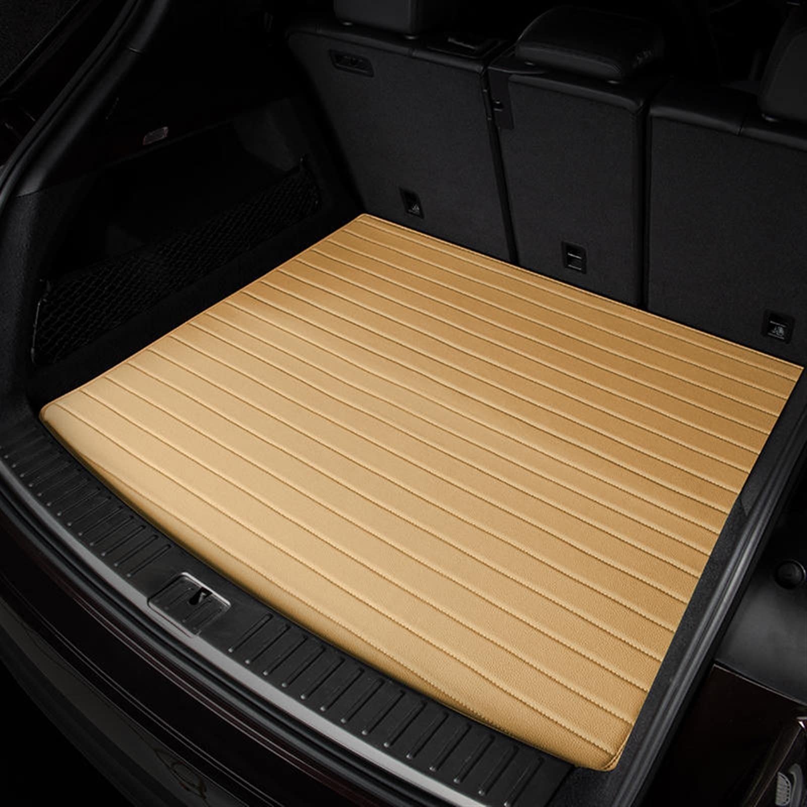 Tapis de bottes coffre voiture VW Arteon 2022 en cuir étanche beige