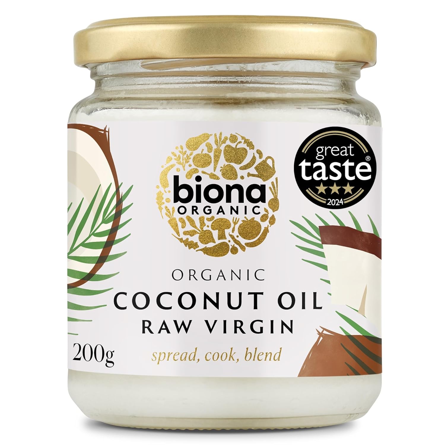 Biona Organic - Raw Virgin Coconut Oil - 200g (Pack of 3)