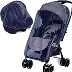 Mosquito Net for Stroller 2Pack - Protective Baby Mosquito Bug Net for Strollers, Bassinets, Cradles, Playards, Pack N Plays and Portable Mini Crib (Navy)
