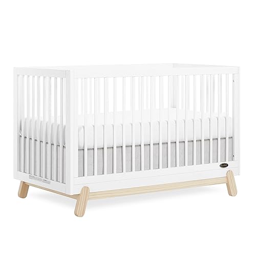 Dream On Me Hygge - Cuna convertible 5 en 1 en roble vintage envejecido, certificado JPMA y Greenguard Gold, hecha de madera de pino sostenible,