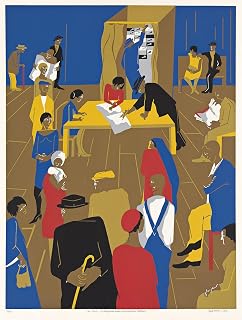 ART CART: Jacob Lawrence: The Migrants Arrive and Cast Their Ballots: Archival Art Print