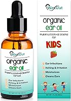 WaxOut Natural Mullein Ear Drops for Kids - Strawberry Scented Wax Softener, Clogged Ear Relief, Itching & Tinnitus Soother
