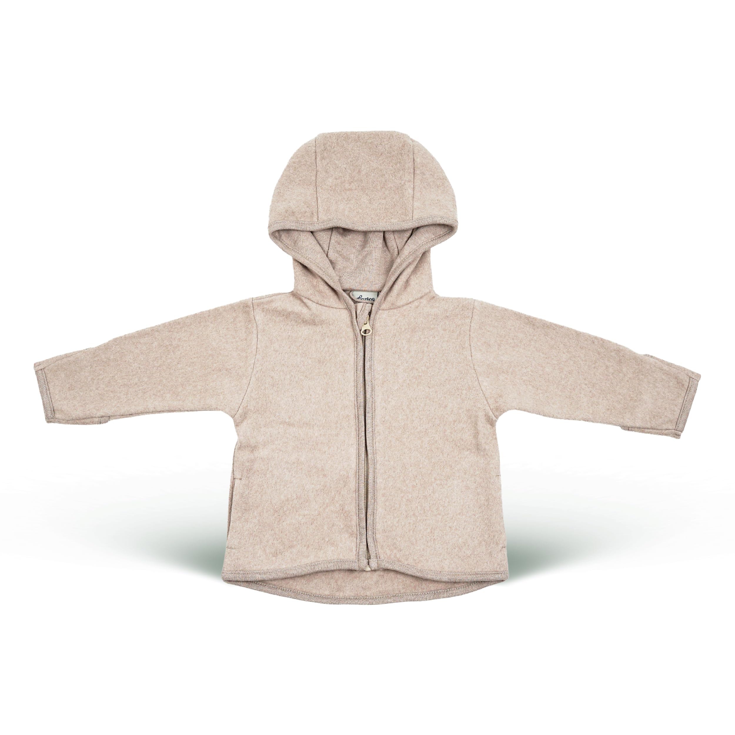 Fleece Jacke aus 100% Bio-Baumwolle (62/116) – Fleecejacke Kinder kuschelig weich, für jede Jahreszeit geeignet – Nachhaltig und mitwachsend – Fair in Europa produziert