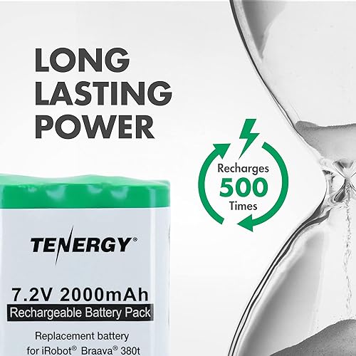 Miniatura 5 de Tenergy Batería de repuesto para iRobot Braava 380 380t 390 390t y Mint 5200 5200B 5200C