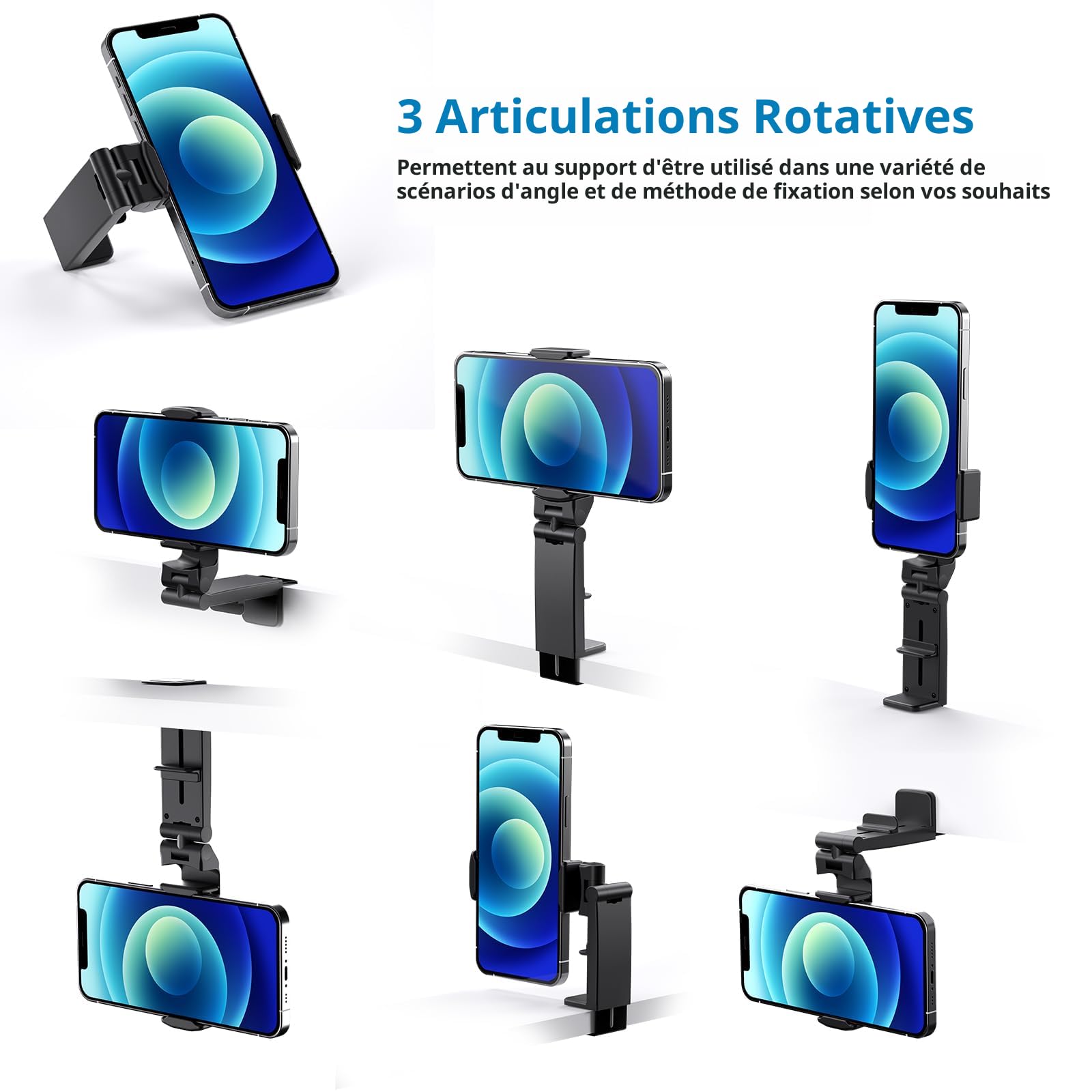 Lot De 2 Supports De Téléphone En Forme D'avion Volant, Pliable, Portable, Rotation à 360 Degrés, Accessoires Essentiels De Voyage, Support De Téléphone Compatible Avec IPhone 16, 15 Pro Max