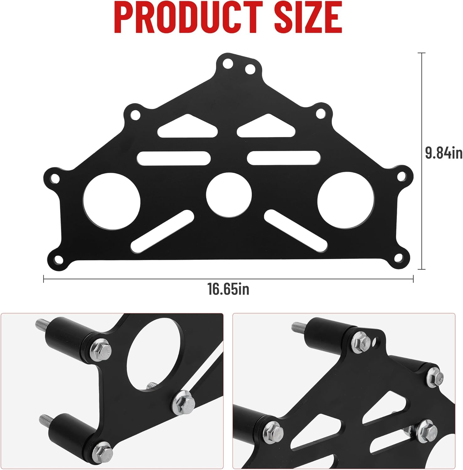 LS Engine Stand Adapter Plate - Universal Heavy Duty Billet Aluminum Mounting Bracket Adapter Compatible with Chevy Small/Big Block LS1 Duramax BBC SBC LS , Heavy-Duty Engine Stand Lift Plate