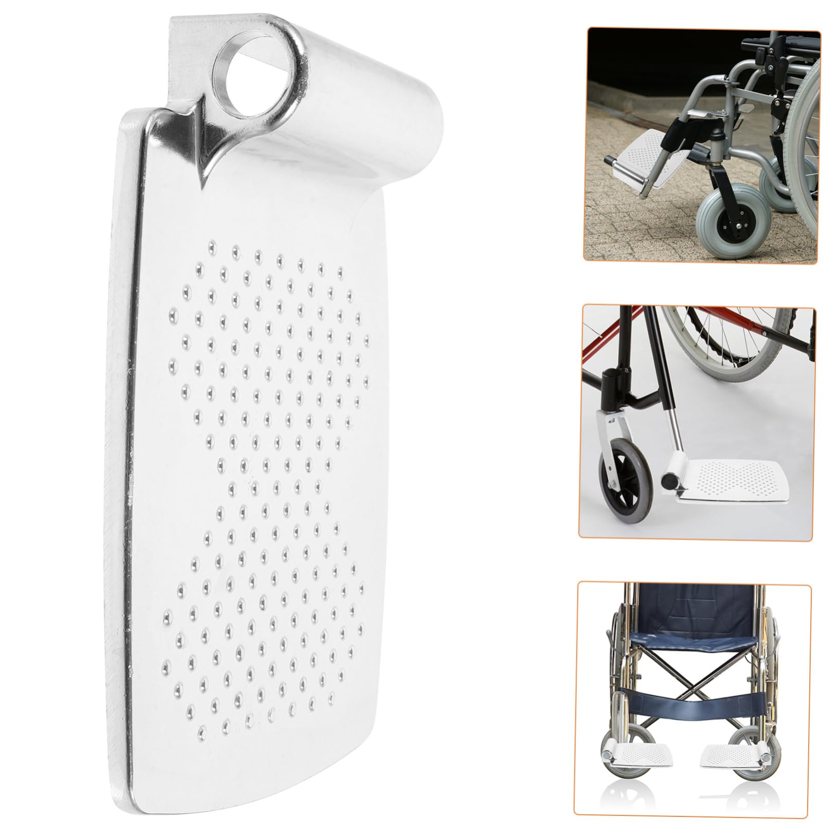YARNOW Poggiapiedi Per Sedia a Rotelle in Alluminio 2 Pezzi Protezione Antiscivolo e Supporto Stabile, Ricambio Resistente Per Anziani e Assistenza Domiciliare