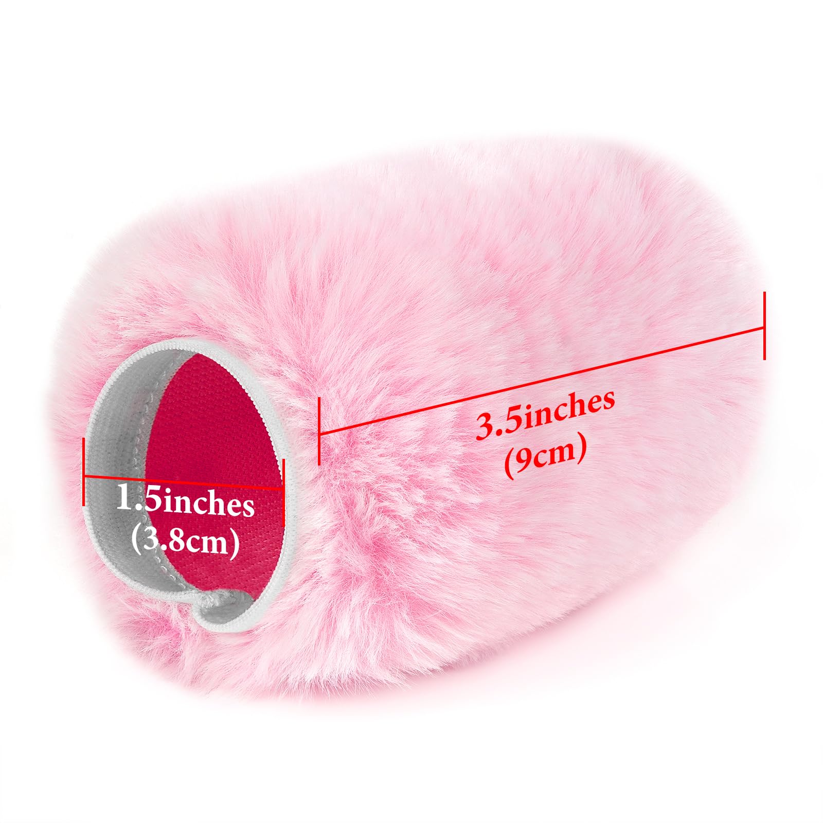 GEEKRIA for Creators Furry Windscreen for 1.5'' (38mm) Diameter Microphones, Mic DeadCat Wind Cover Muff - Image 4