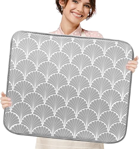 Tapete de secado de platos para encimera de cocina, tapete para encimera de platos, tapete de microfibra de 18 x 24 pulgadas, tapete de secado de