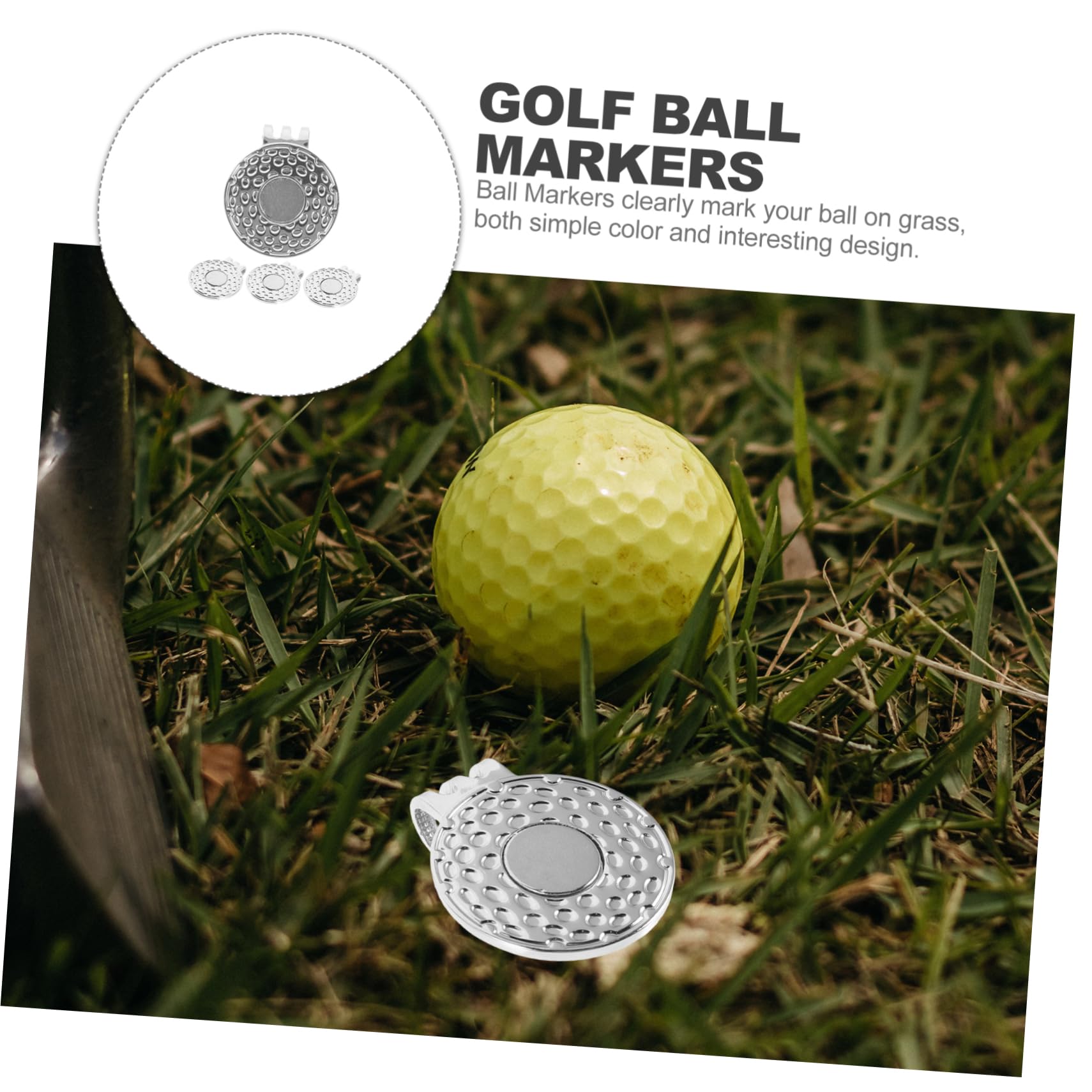 Sosoport Della Pallina da Golf Fermagli per Cappelli Cappello da Golf Fermaglio per Cappello Marcatore Golf Pennarello per Pallina da Golf Ferro da Stiro