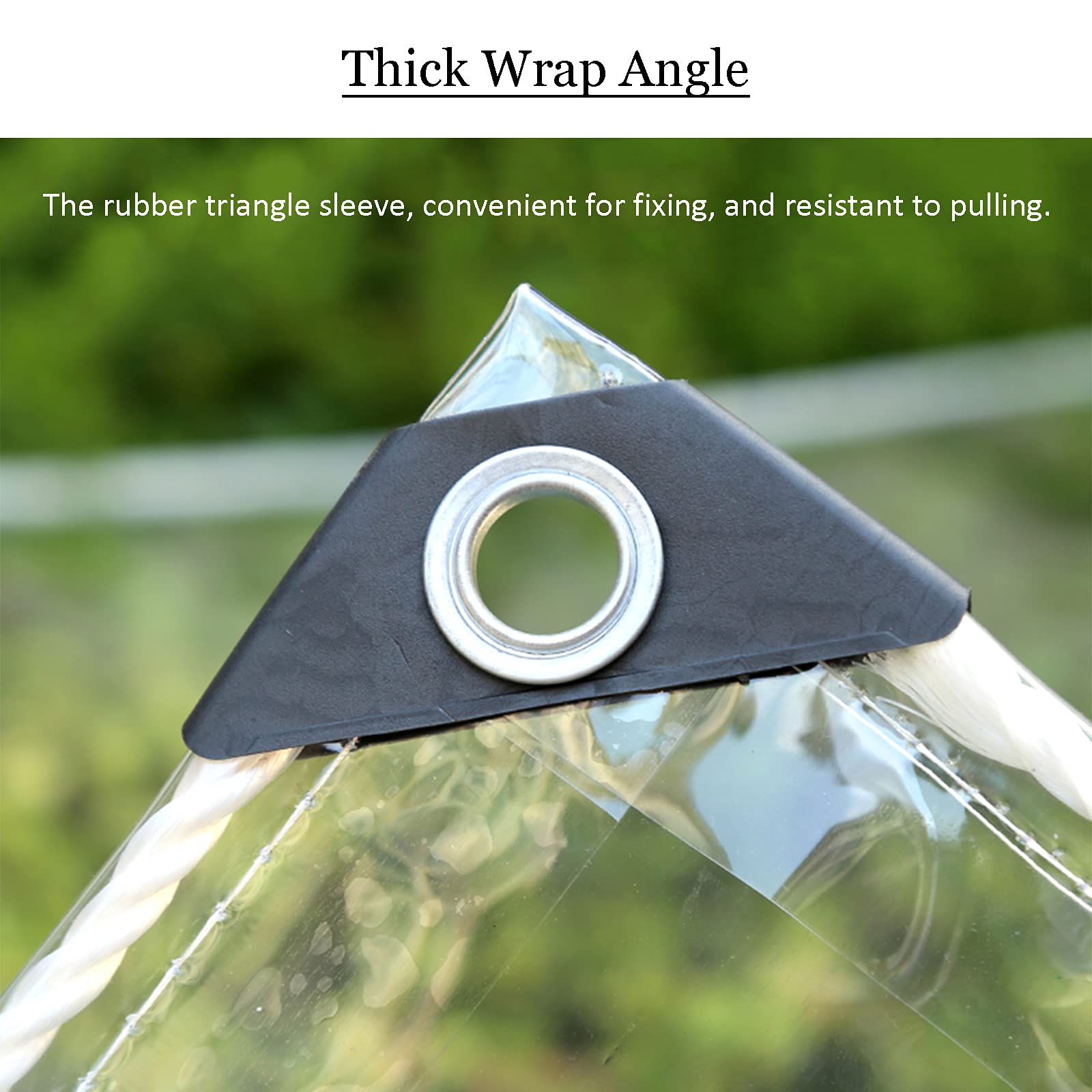 ZXCVASDF Bâche Transparente, Balcon Pluie Couverture, Coupe-Vent Bâche, Bache Pour Terrasse, Épaissir 0.35mm, Indéchirable, Avec Oeillets, Pour Jardin, Serre, Personnalisable,2.5x4.5m/8.2x14.7ft