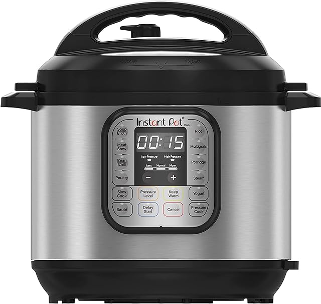 Instant Pot Duo 7-in-1 Smart Cooker, 5.7L - Pressure Cooker, Slow Cooker, Rice Cooker, Sauté Pan, Yoghurt Maker, Steamer and Food Warmer, Brushed Stainless Steel