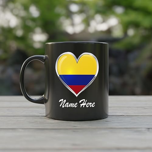Miniatura 3 de Taza de café Colombia personalizada con la bandera del país, tazas de viaje colombianas con nombre personalizado, cumpleaños, Navidad, Acción de