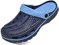 Men's and Women's Arch Support Clogs Garden Shoes Slip-on Outdoor Beach Slippers with Removable Cushion Footbed