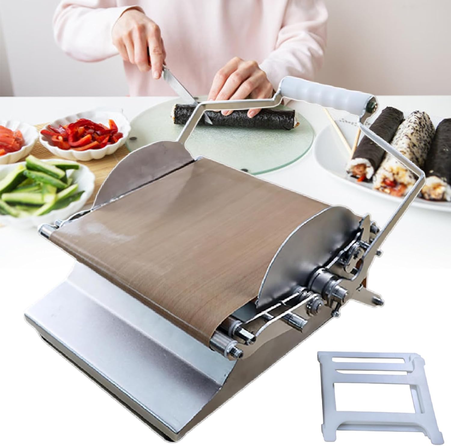 Sushi Rice Bazooka Making Kit, Press Sushi Maker with 3 Sized Molds, Sushi Making Kit, for Beginners/Pros Sushi Makers