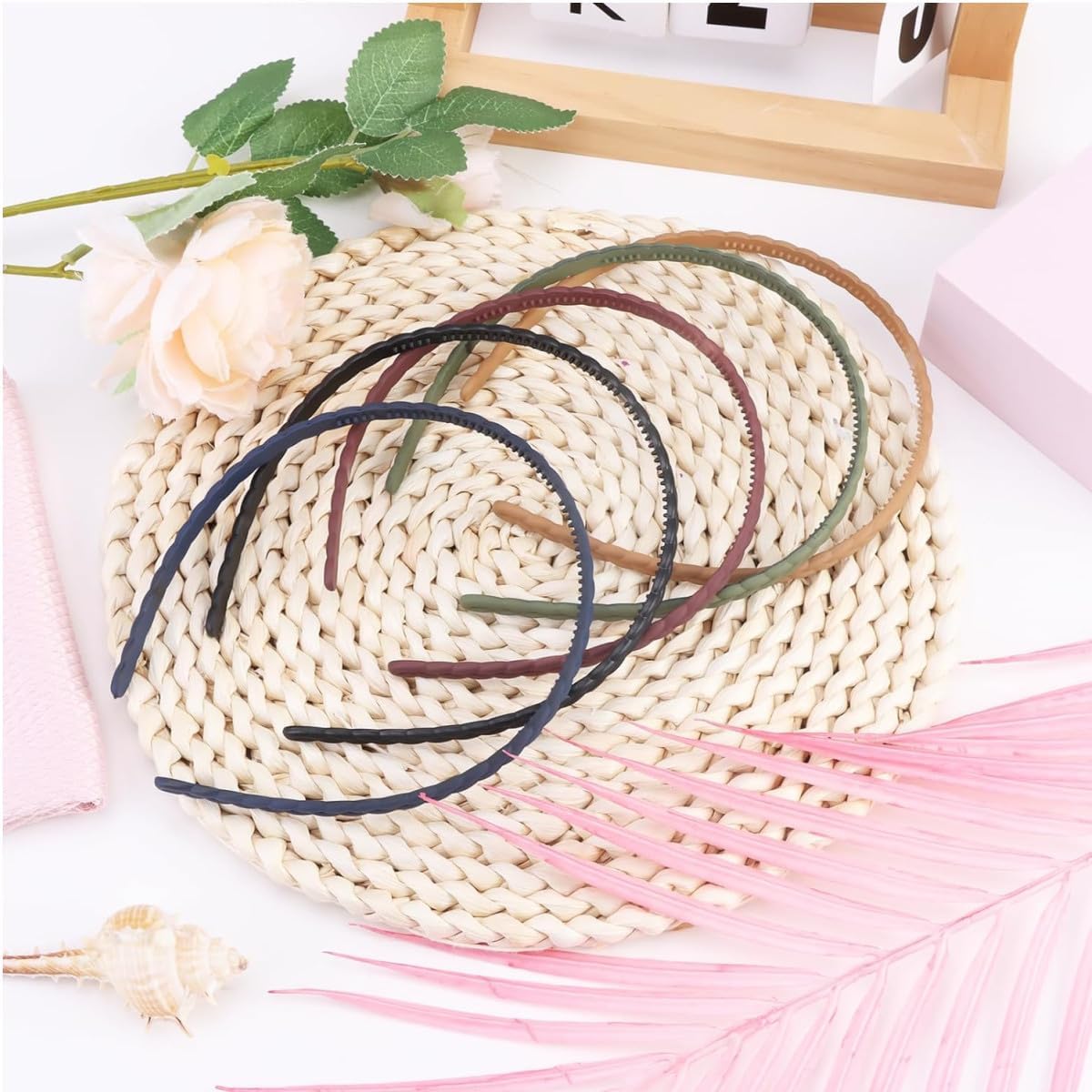 Thin Headbands for Girls Women, Plastic Headband with Teeth, 6Colors Alice Band Head Bands Combing Hairbands Hair Hoop Sport Hair Accessories for Girls, Teens and Women - Image 3