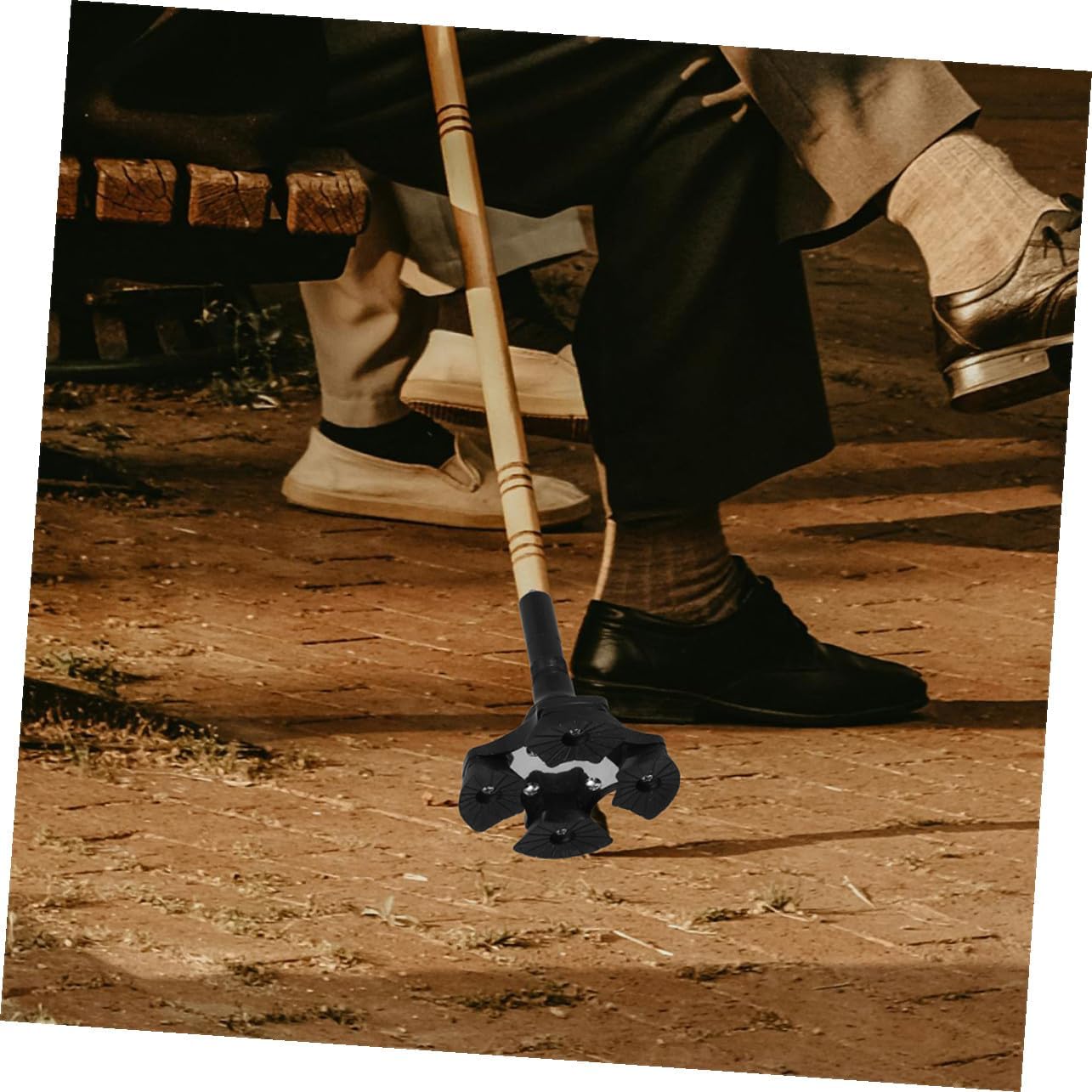 2pcs Heavy Duty Cane Tip Replacement Non-Slip Foot Pads with Design for Walking Sticks Crutches Mobility Support Enhanced Grip Stability for Seniors