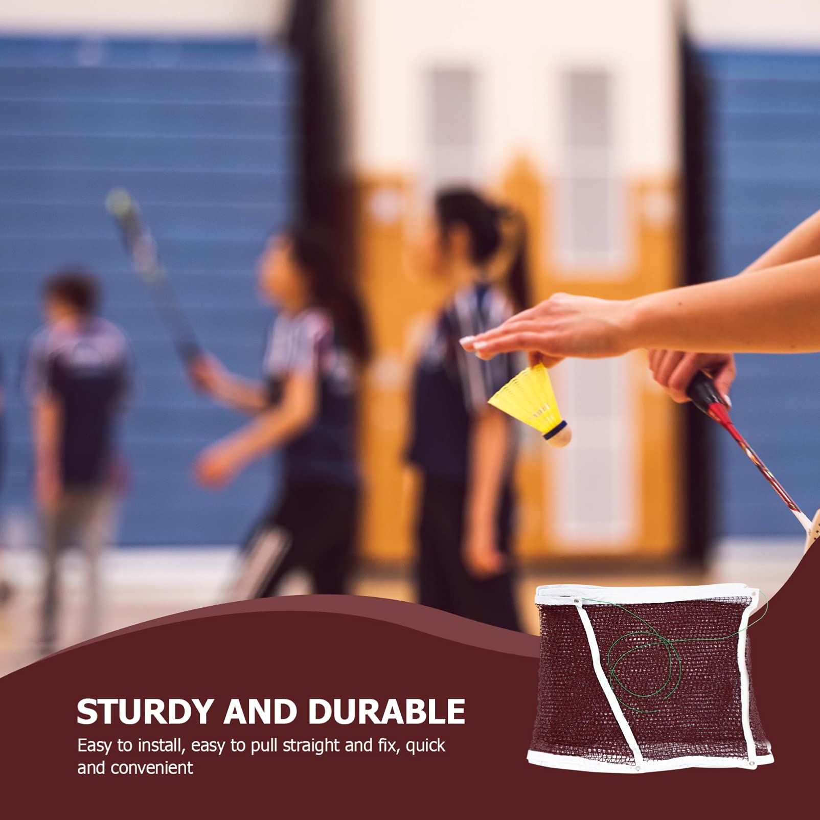 CORHAD Outdoor Portable Badminton Net Compact Lightweight Design for Beach Grass Flat Areas Durable Easy to Clean for Family Fun Volleyball Compatible