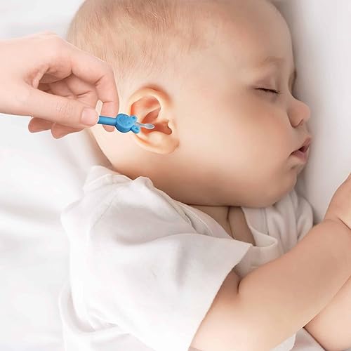 Miniatura 7 de Herramienta de limpieza de orejas de nariz para bebé, paquete de 2 unidades, eliminador de oídos con doble cera de oído, adecuado para recién