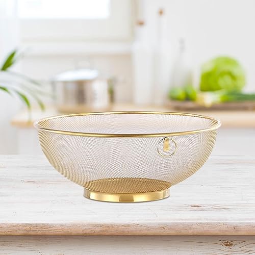 Miniatura 2 de Fenteer Colador de lavado de arroz Cesta de lavado de arroz Limpieza con asa Colador de lavado Cesta de cocina Suministros de cocina Drenaje Colador