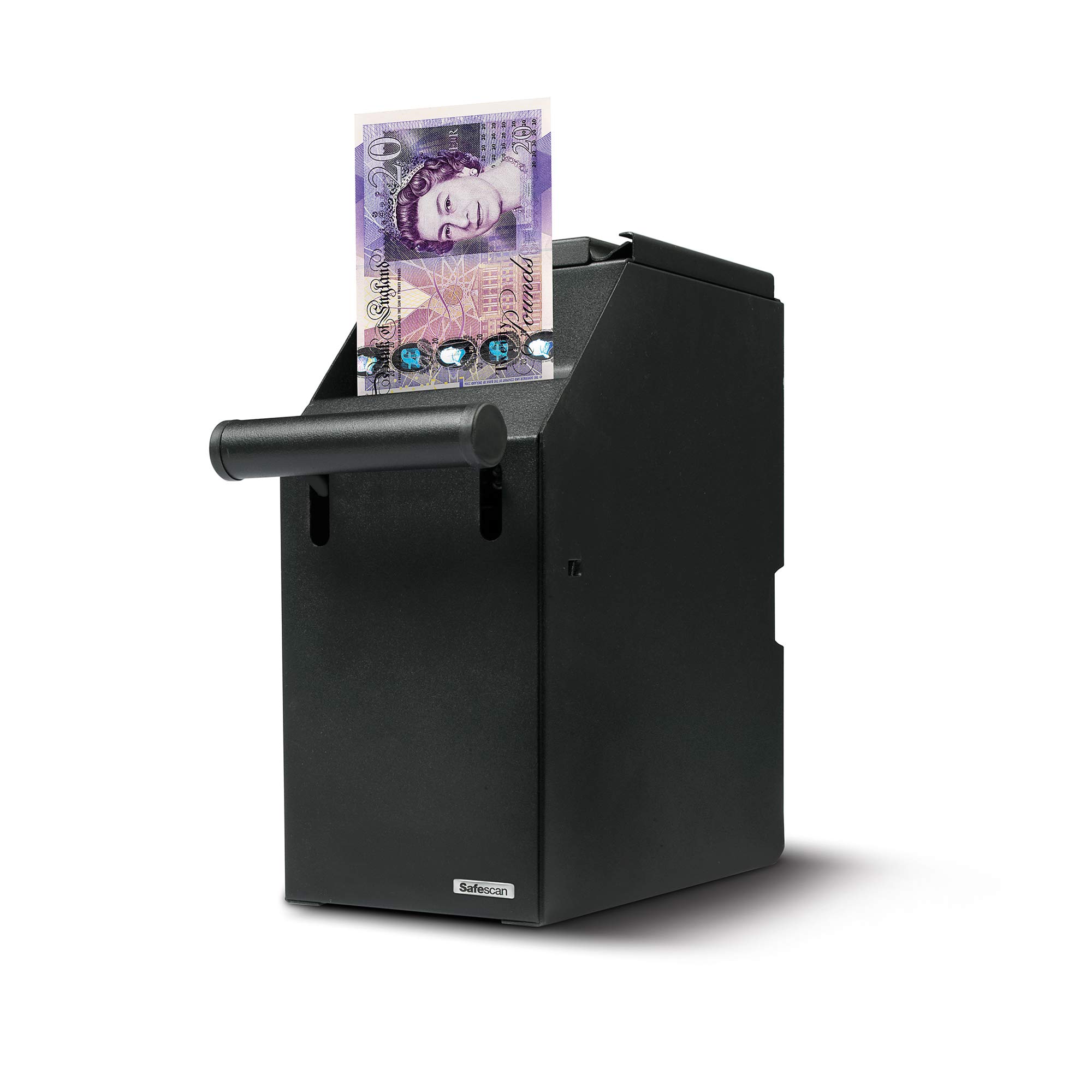 Safescan 4100 POS Safe (schwarz), sichere und diskrete Aufbewahrung von bis zu 300 Banknoten - perfekt für die Montage unter dem Verkaufstresen - Einfache Installation in der Nähe Ihre Kassenschulade