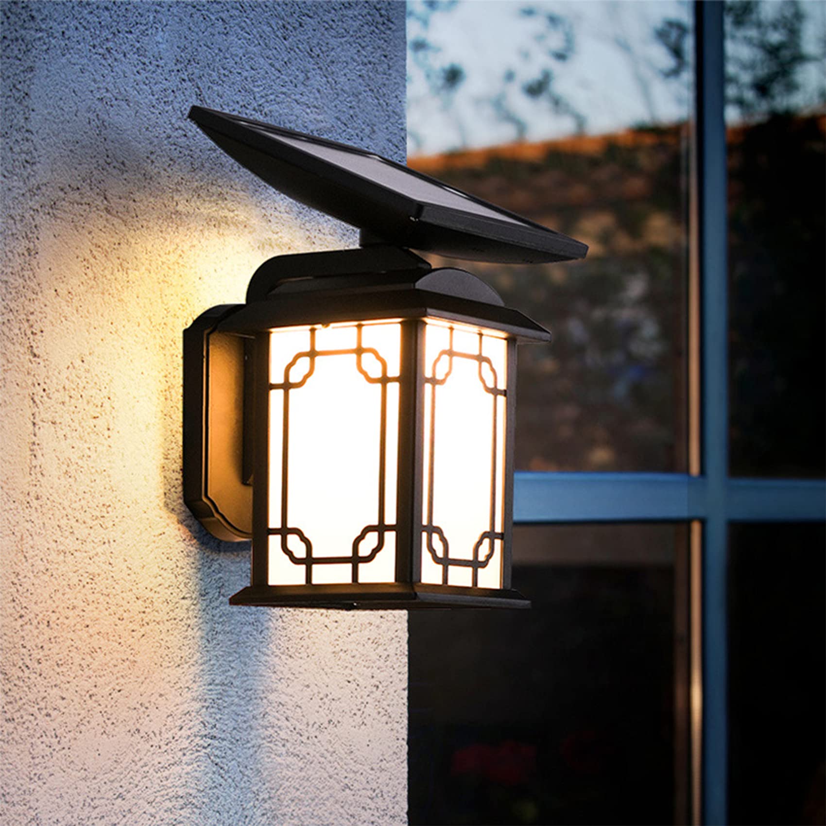 VDOQTLJT Wall Lamps Garden Solar Energy Light Villa Patio Terrace Led Sconce Lamp Outdoor Household Waterproof for Patio/Warm