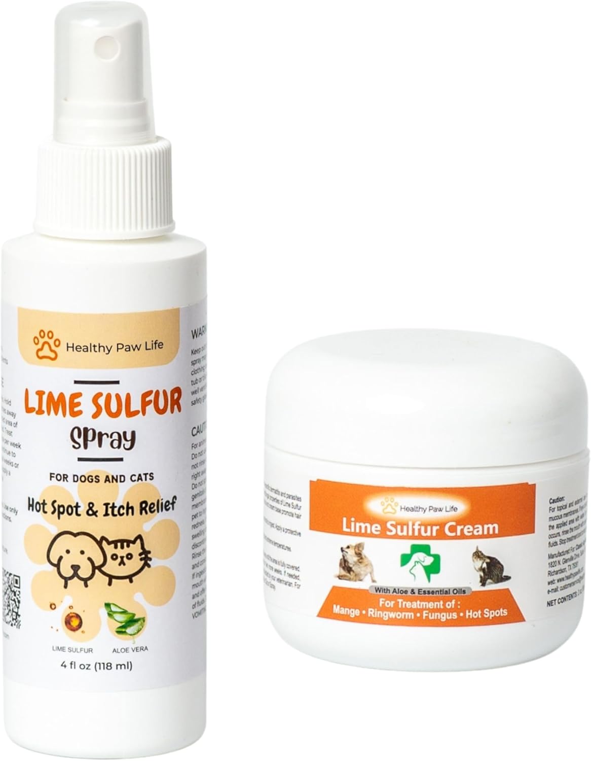 Classic's Lime Sulfur Dip Bundle - 2 Items: Classic's Lime Sulfur Cream (2 oz) and Classic's Lime Sulfur Spray (4 oz), 2 Piece Set