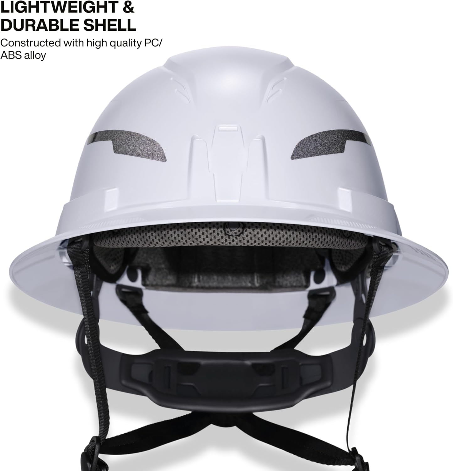 Klein Tools 60400T2 Type 2 Hard Hat, Non-Vented Full Brim, Class E Hard Hat with Chin Strap, 6-Point Suspension with Accessory Mounts and Washable Padding