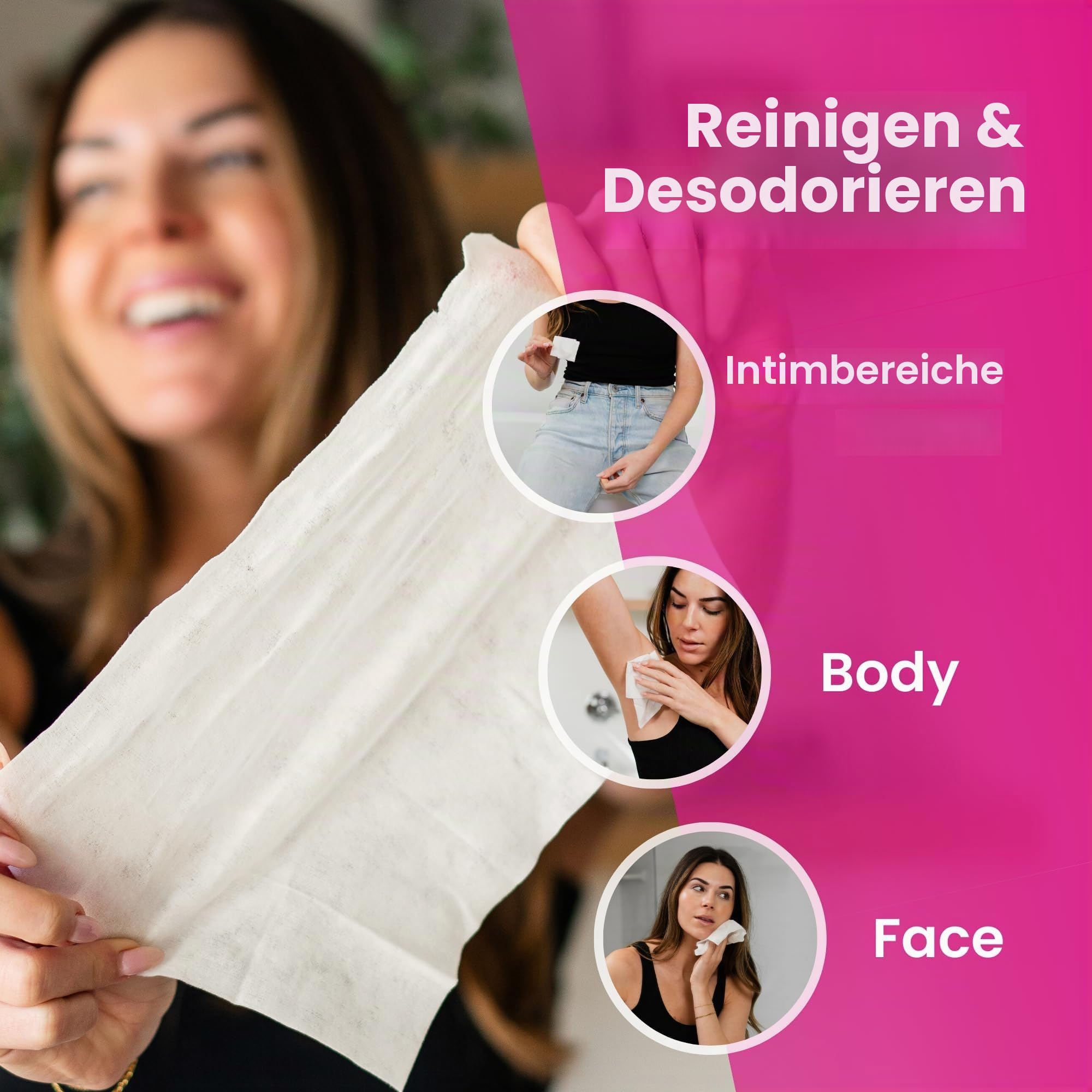 Lady Parts Feminine Tücher – spülbares Feuchttuch für Frauen – pH-optimiert für Privatpersonen, Körper, Hintern und Gesicht – gut für Reisen und Intimbereiche – bleiben frisch und sauber – 20 Tücher