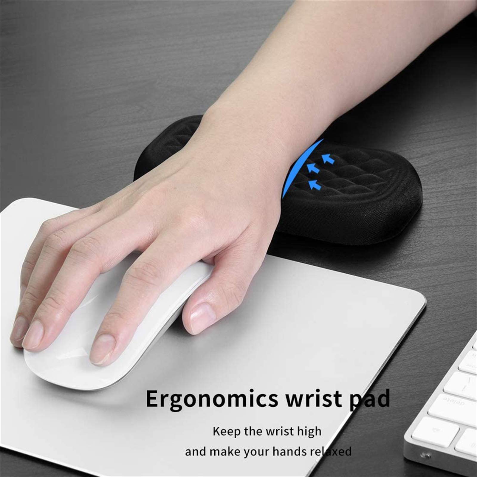 Clavier Repose-Poignet Pad Et Souris Repose-Poignet en Gel, Kit De Repose-Poignets pour Souris/Clavier Anti-dérapant Accessoires pour Ordinateur pour Ordinateur Et Ordinateur Portable