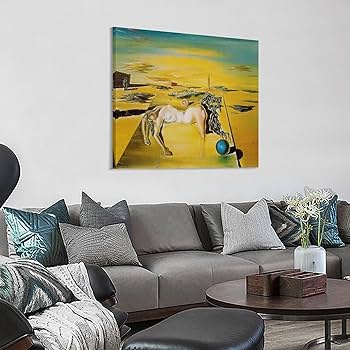 Amazon.co.jp: サルバドール・ダリ「姿の見えない眠る人、馬、獅子