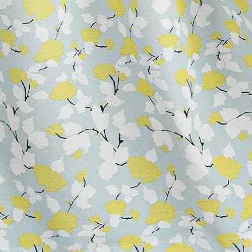 Miniatura 9 de VOGOL Cortinas estampadas para ventana, cortinas con ojales para dormitorio y sala de estar, juego de 2 paneles, 52 x 96 pulgadas, flores blancas y