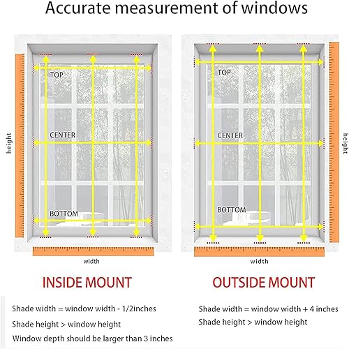 Miniatura 6 de Pumkust Persianas de cebra inalámbricas para ventanas (47 pulgadas de ancho x 72 pulgadas de alto, blanco) persianas enrollables de doble capa de